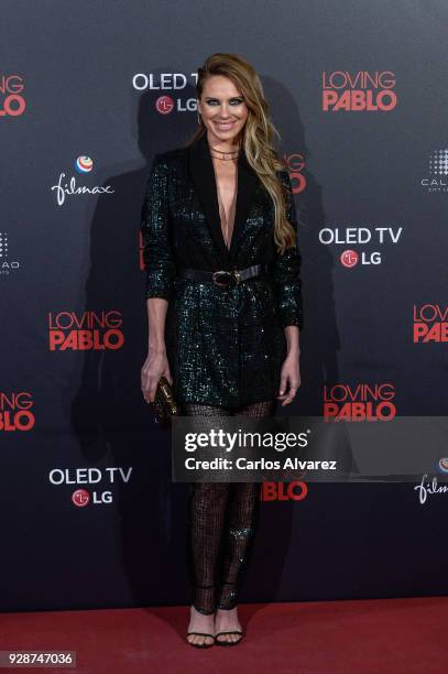 Vanesa Romero attends 'Loving Pablo' Madrid Premiere on March 7, 2018 in Madrid, Spain.