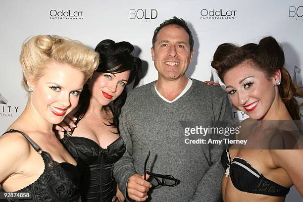 Director David O. Russell and the Betties attend the American Film Market Party at Wokano Restaurant on November 6, 2009 in Santa Monica, California.