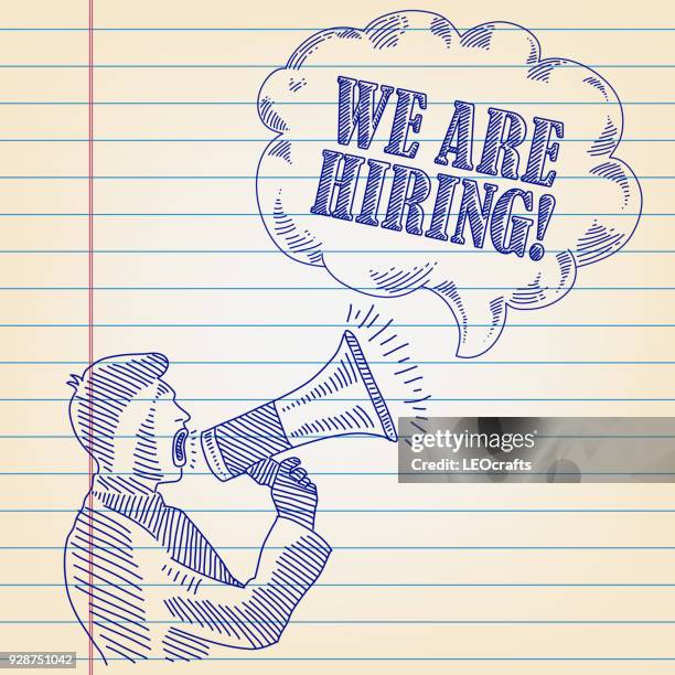 Anouncing Drowing 107 Guy With Megaphone Drawing Stock Photos, High-Res Pictures, and ...