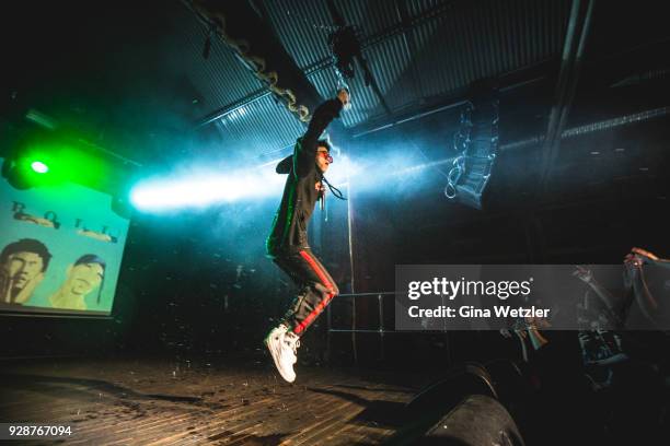 Indonesian rapper Brian Imanuel aka Rich Brian formerly Rich Chigga performs live on stage during a concert at the Festsaal Kreuzberg on March 07,...