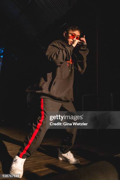 Indonesian rapper Brian Imanuel aka Rich Brian formerly Rich Chigga performs live on stage during a concert at the Festsaal Kreuzberg on March 07,...