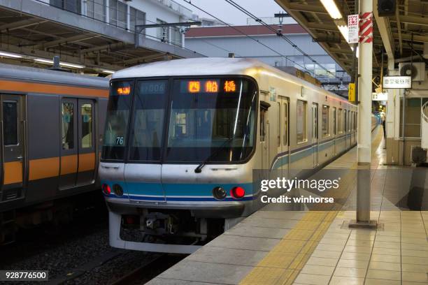 東京地鐵東西線列車在日本 - suginami 個照片及圖片檔