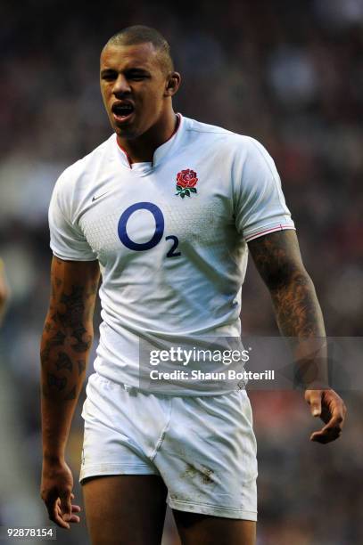 Dejected Courtney Lawes of England looks on as his team head towrds defeat during the Investec Challenge Series match between England and Australia...