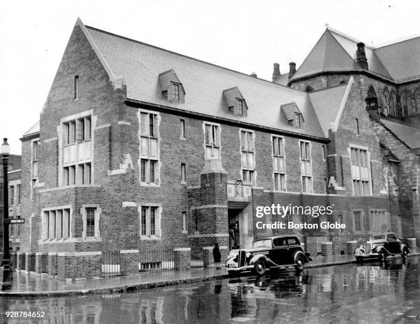 The rectory of the Cathedral of the Holy Cross in Boston is pictured circa December 1937.