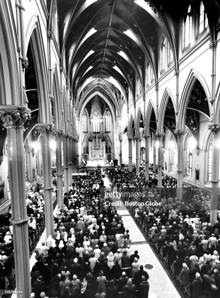 Mass For Cardinal Cushing At Cathedral Of The Holy Cross In Boston
