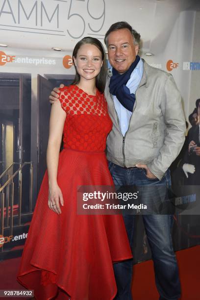 Sonja Gerhardt and Nico Hofmann during the premiere of 'Ku'damm 59' at Cinema Paris on March 7, 2018 in Berlin, Germany.