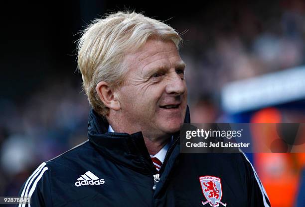 Middlesbrough manager Gordon Strachan before the Coca Cola Championship match between Crystal Palace and MIddlesbrough at Selhurst Park on November...