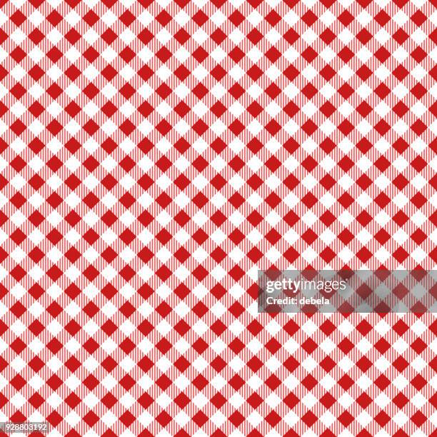 illustrations, cliparts, dessins animés et icônes de nappe rouge argyle pattern - motif en losange