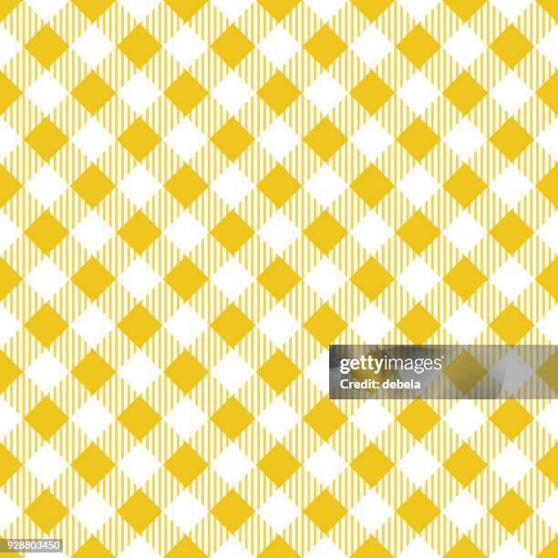 stockillustraties, clipart, cartoons en iconen met gele tafelkleed argyle patroon - diamond pattern