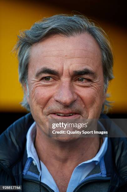 Winner of 2018 Dakar Rally, Carlos Sainz of Spain during day two of F1 Winter Testing at Circuit de Catalunya on March 7, 2018 in Montmelo, Spain.