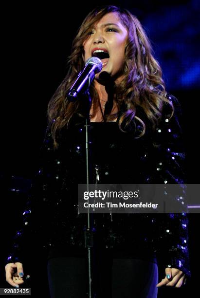 Charice Pempengco performs as part of the David Foster & Friends Hit Man Tour 2009 at the HP Pavilion on November 6, 2009 in San Jose, California.