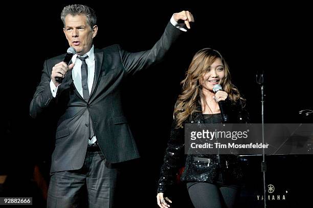David Foster and Charice Pempengco perform as part of the David Foster & Friends Hit Man Tour 2009 at the HP Pavilion on November 6, 2009 in San...