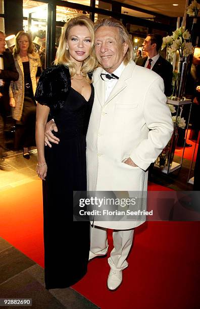 Rolf Eden and wife Brigitte Eden attend the '16th Aids Gala' at Deutsche Oper on November 7, 2009 in Berlin, Germany.