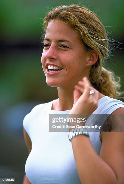 Marta Marrero of Spain poses for a photo shoot, during the sixth day of the Australian Open Tennis Championships, played at Melbourne Park in...