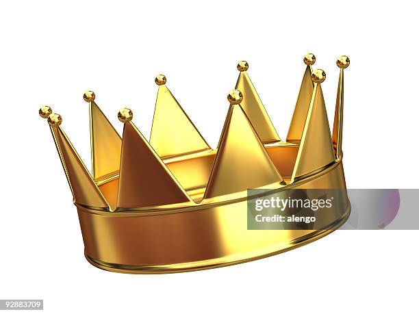 a golden crown with ten points  - crown illustration stock pictures, royalty-free photos & images