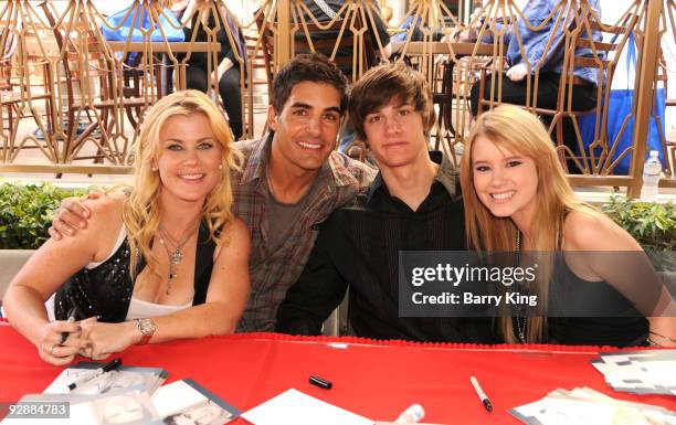 Actress Alison Sweeney, actor Galen Gering, actor Dylan Patton and actress Taylor Spreitler attend the "Days of Days" Fan Event for "Days Of Our...