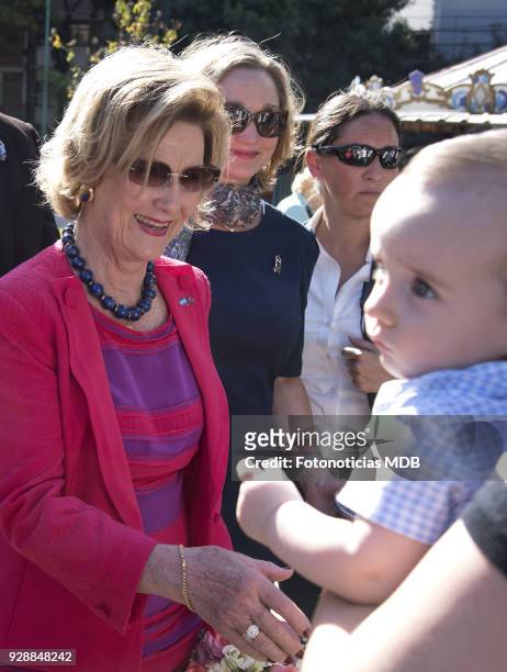 Queen Sonjia of Norway receives the keys of the city from Buenos Aires Mayor Horacio Rodriguez Larreta and meet members of the Norwegian community...