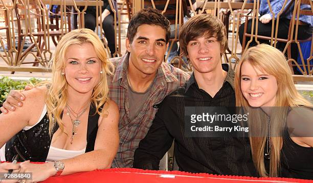 Actress Alison Sweeney, actor Galen Gering, actor Dylan Patton and actress Taylor Spreitler attend the "Days of Days" Fan Event for "Days Of Our...