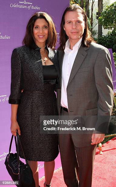 Reporter Christine Devine and her guest attend the March of Dimes' Fourth annual Celebration of Babies at the Four Season Hotel, Beverly Hills on...