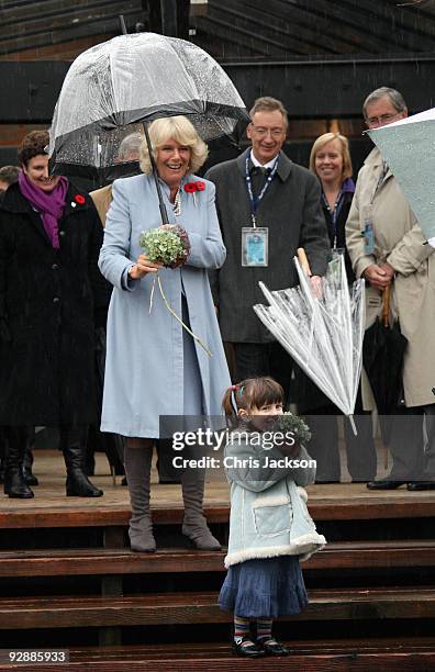 Camilla, Duchess of Cornwall tours Vandusen Botanical Garden on November 7, 2009 in Vancouver, Canada. The Royal couple are visiting Canada from...
