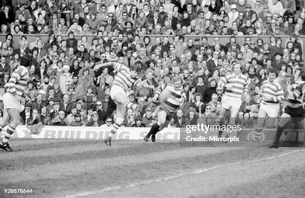 Gosforth 27-11 Waterloo, Rugby Union, John Player Cup final match at Twickenham Stadium, Saturday 10th April 1977.