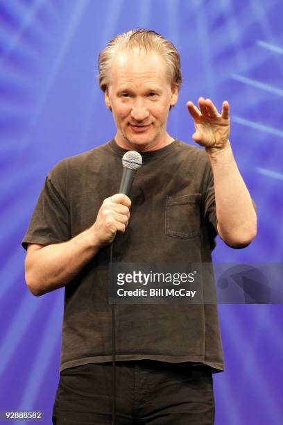 Comedian Bill Maher performs live at the Borgata Hotel and Casino November 7, 2009 in Atlantic City, New Jersey