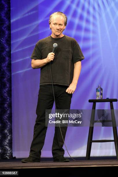 Comedian Bill Maher performs live at the Borgata Hotel and Casino November 7, 2009 in Atlantic City, New Jersey