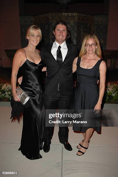 Maeve Quinlan Vince Spadea and Elisabeth Shue arrive at the Chris Evert and Raymond James Pro-Celebrity Tennis Classic Gala held at the Delray Beach...