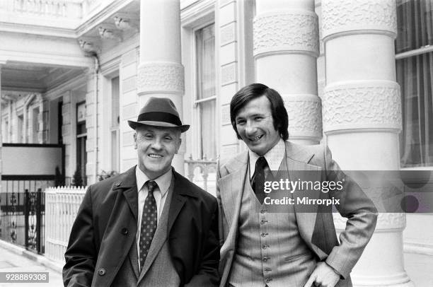 Liverpool manager Bill Shankly with his captain Tommy Smith who attended a disciplinary hearing at FA headquarters at Lancaster Gate, London, 17th...