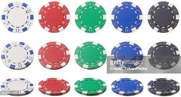 poker chips - gambling chip stock pictures, royalty-free photos & images