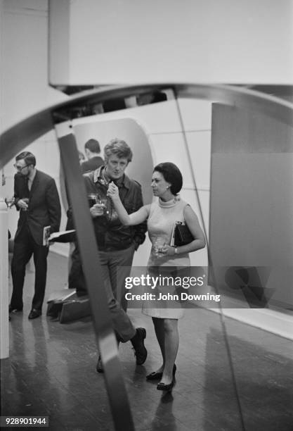 Princess Margaret, Countess of Snowdon , with her husband Antony Armstrong-Jones, 1st Earl of Snowdon at the Whitechapel Gallery, London, UK, 17th...