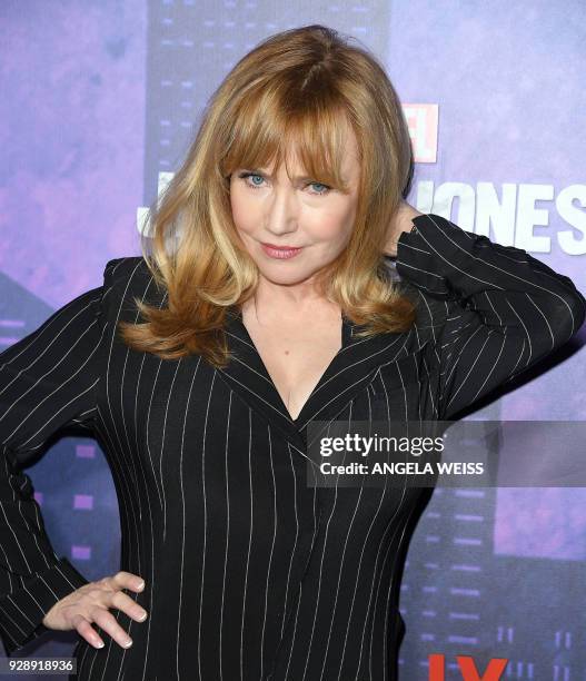 Rebecca De Mornay attends Netflix's 'Marvel's Jessica Jones' Season 2 Premiere at AMC Loews Lincoln Square on March 7, 2018 in New York. / AFP PHOTO...