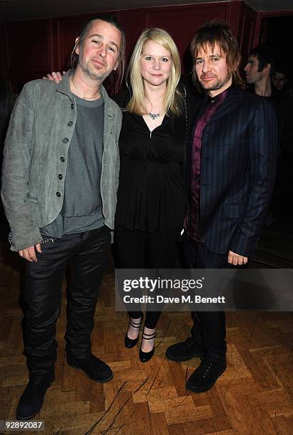 Jason Starkey, Lee Starkey and Zak Starkey attend the launch of Liam Gallaghers clothing line, Pretty Green, at the Gore Hotel on November 7, 2009 in...