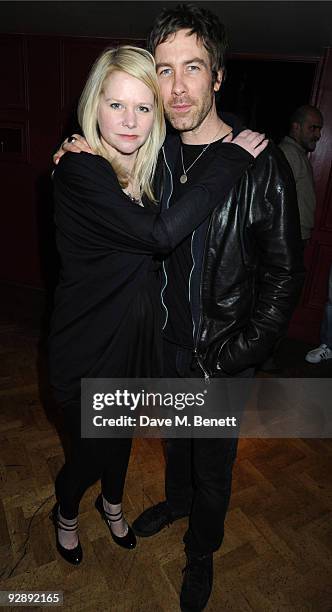 Lee Starkey and Jay Mehler of Kasabian attend the launch of Liam Gallaghers clothing line, Pretty Green, at the Gore Hotel on November 7, 2009 in...