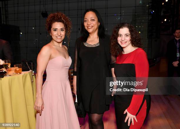 Belinda Saenz, Dacia Washington and Santina Protopapa attend the Lincoln Center Education and Community Engagement Celebration at Frederick P. Rose...