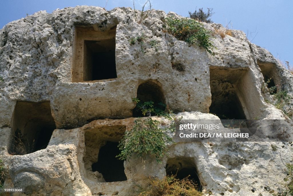 Rock-cut tombs, necropolis of Pantalica, Sortino