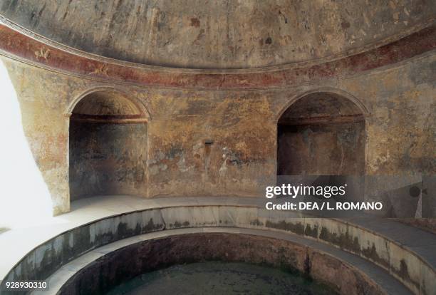 Frigidarium, Forum Baths, Pompeii , Italy. Roman civilization, 1st century BC-1st century AD.