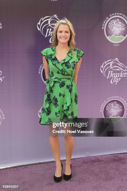 Maggie Lawson attends the Breeders' Cup World Thoroughbred Championships at Santa Anita Park on November 7, 2009 in Los Angeles, California.