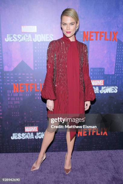 Actress Rachael Taylor attends the "Jessica Jones" Season 2 New York Premiere at AMC Loews Lincoln Square on March 7, 2018 in New York City.