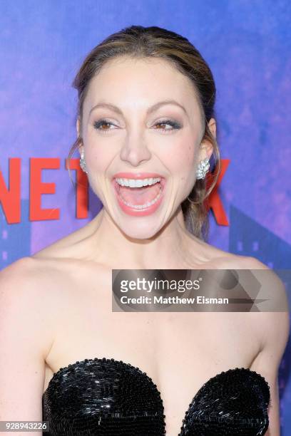 Actress Leah Gibson attends the "Jessica Jones" Season 2 New York Premiere at AMC Loews Lincoln Square on March 7, 2018 in New York City.