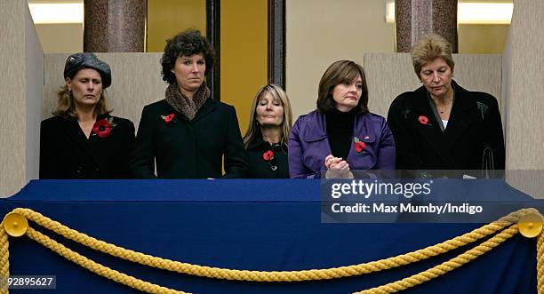 Sarah Brown and Cherie Blair attend the Remembrance Sunday Service at the Cenotaph on November 8, 2009 in London, England. This year marks the 70th...