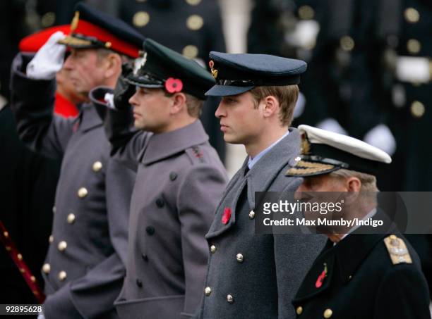 Prince Edward, The Duke of Kent, HRH Prince Edward, The Earl of Wessex, HRH Prince William and HRH Prince Philip, The Duke of Edinburgh attend the...