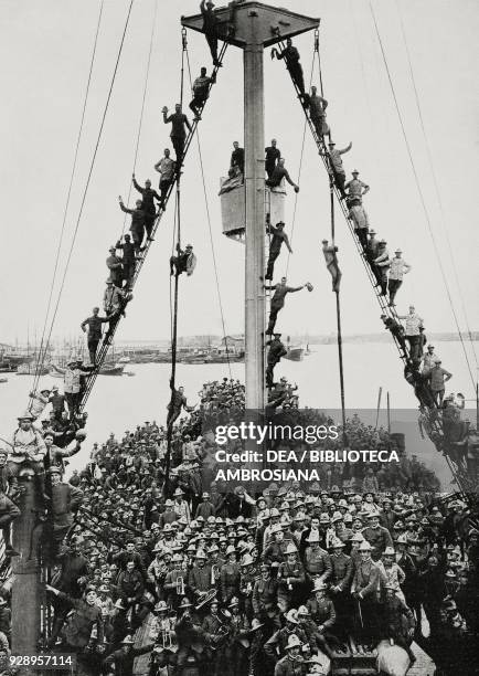 Italian Expeditionary Force of the Campania Brigade on board of the steamer Taormina on April 18 1919 headed to Konya, Turkey, upon the departure...