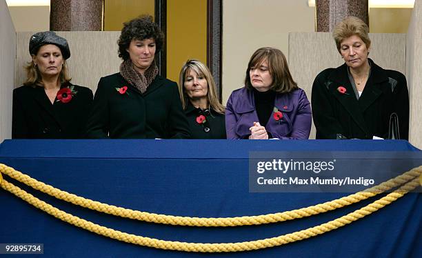 Sarah Brown and Cherie Blair attend the Remembrance Sunday Service at the Cenotaph on November 8, 2009 in London, England. This year marks the 70th...