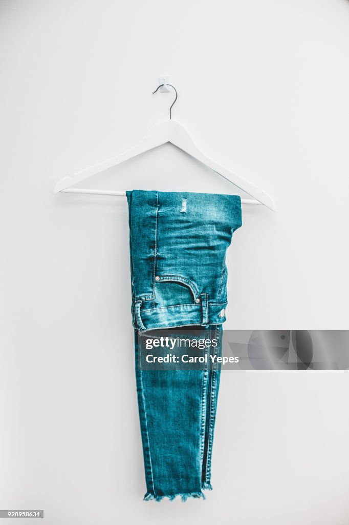 Denim Jeans on Hanger