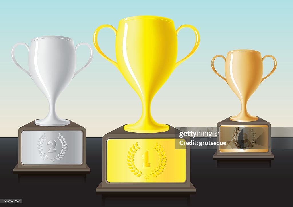 Prémio de ouro, prata e bronze