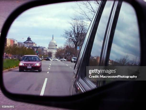 leaving dc - distorted reflection stock pictures, royalty-free photos & images