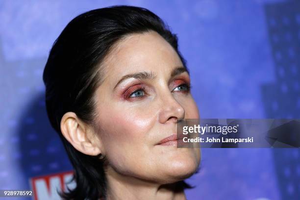Carrie-Anne Moss attends "Jessica Jones" season 2 New York Premiere at AMC Loews Lincoln Square on March 7, 2018 in New York City.