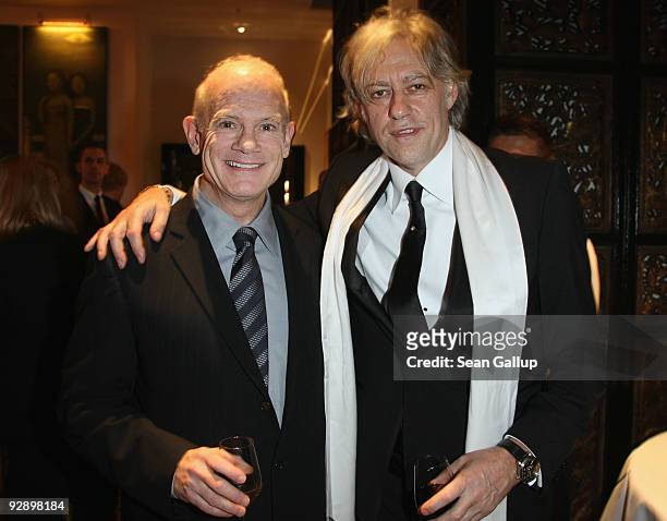 Bill Roedy , Chairman and Chief Executive of MTV Networks International, and Sir Bob Geldof attend the Free Your Mind Award Presentation at the...