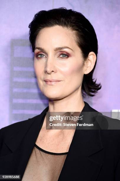 Carrie-Anne Moss attends "Jessica Jones" Season 2 New York Premiere at AMC Loews Lincoln Square on March 7, 2018 in New York City.